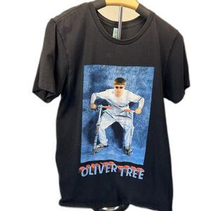 Pacific Brand Oliver Tree T-Shirt Mn's Sz M Blk Man On Duel Razor Scooters